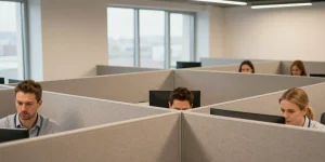 Mamparas de oficina: cómo la acústica y el bienestar laboral transforman espacios sin obra